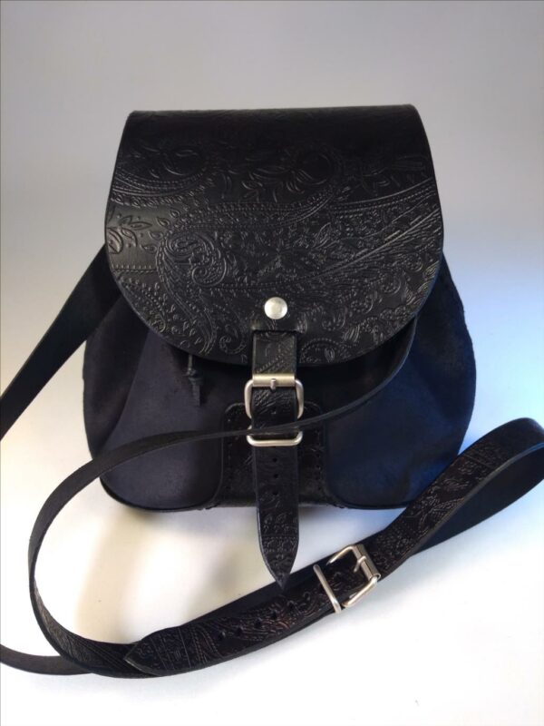 sac besace cuir noir